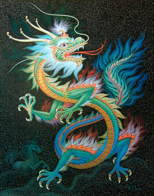 Colorful Dragon, a Picture of a Puzzel, Pinnacle of the draco, Snake of the jews